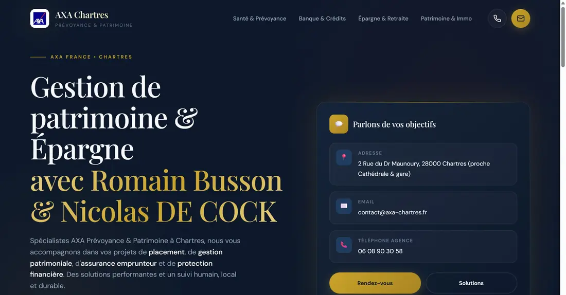 Site de AXA Chartres, assurance