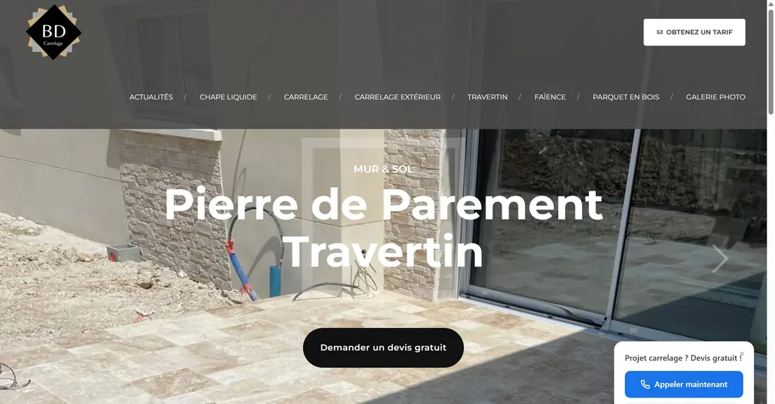 Site de BD Carrelage, carreleur