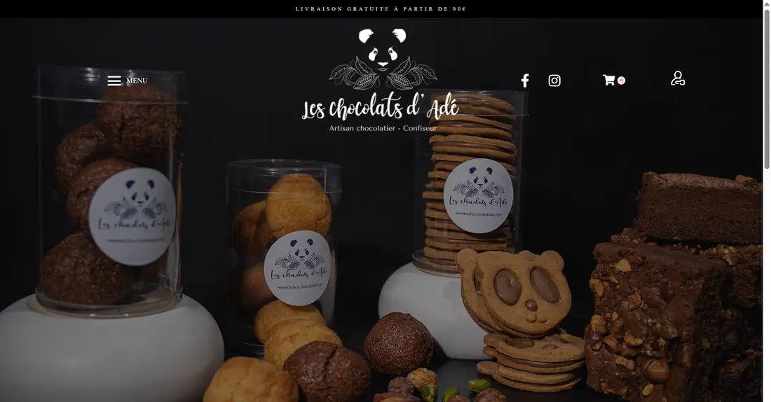 Site de Les Chocolats d'Adé, chocolatier