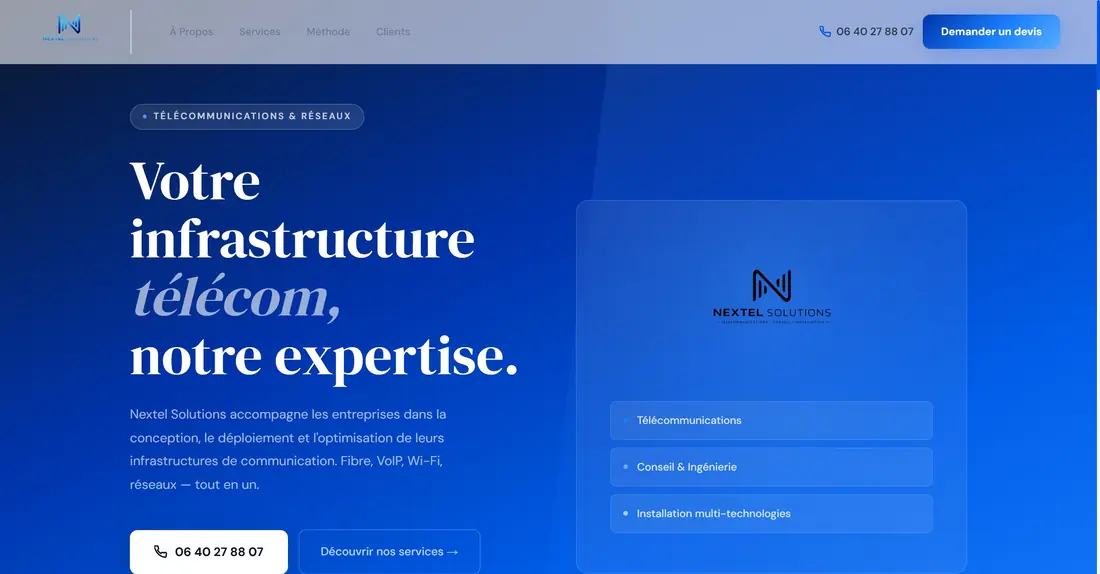 Site de Nextels, telecommunications