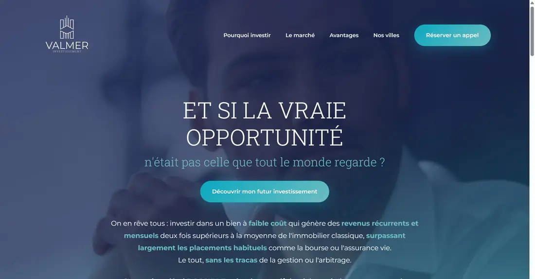 Site de Valmer Investissement, investissement immobilier